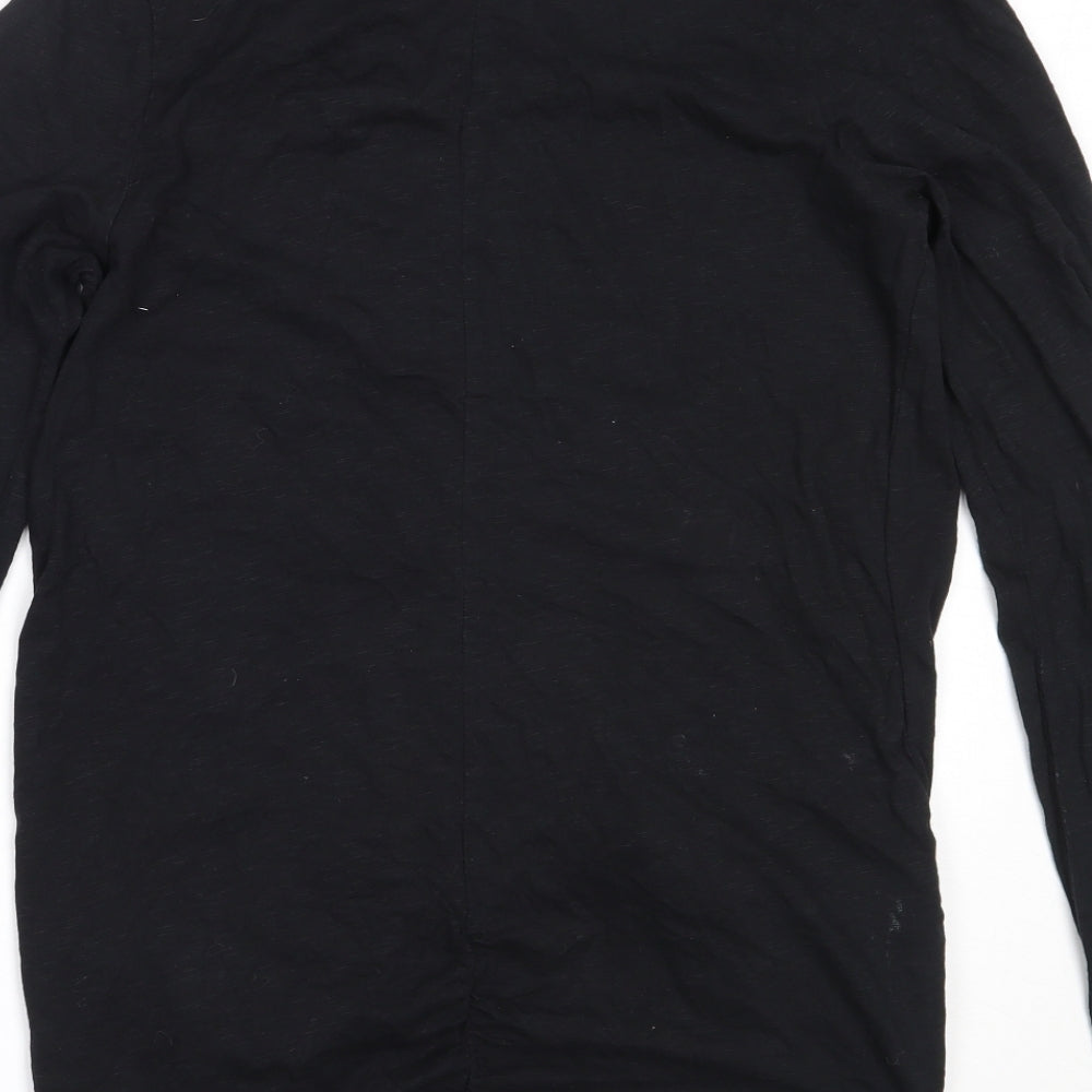 George Womens Black Round Neck  Cotton Cardigan Jumper Size 12