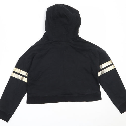 George Girls Black  Cotton Pullover Hoodie Size 7-8 Years   - tiana