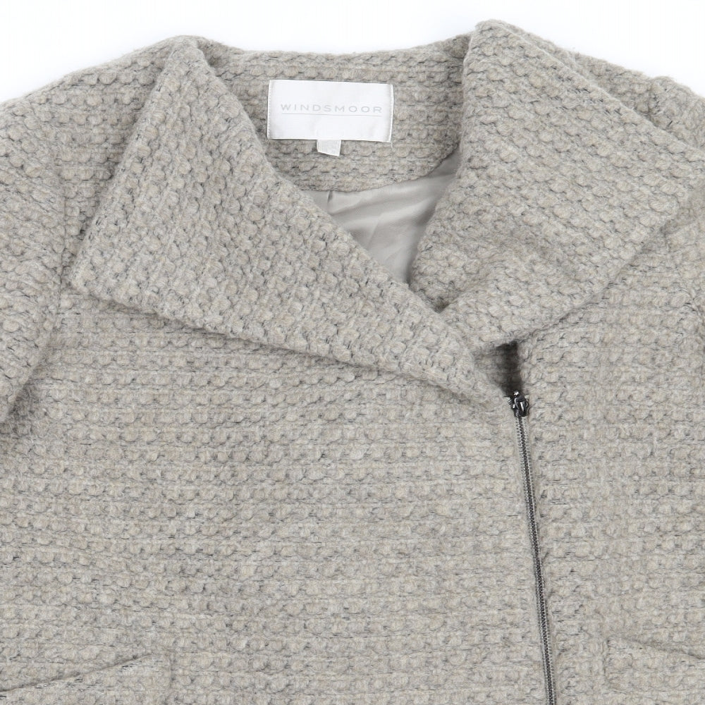 Windsmoor Womens Grey   Overcoat Coat Size 18