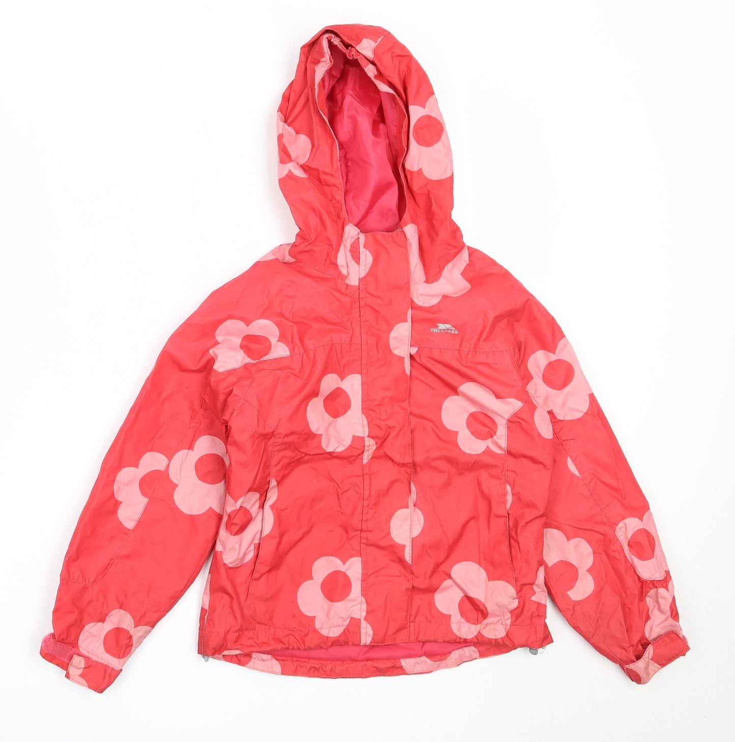 Trespass Girls Pink Floral  Basic Coat Coat Size 5-6 Years