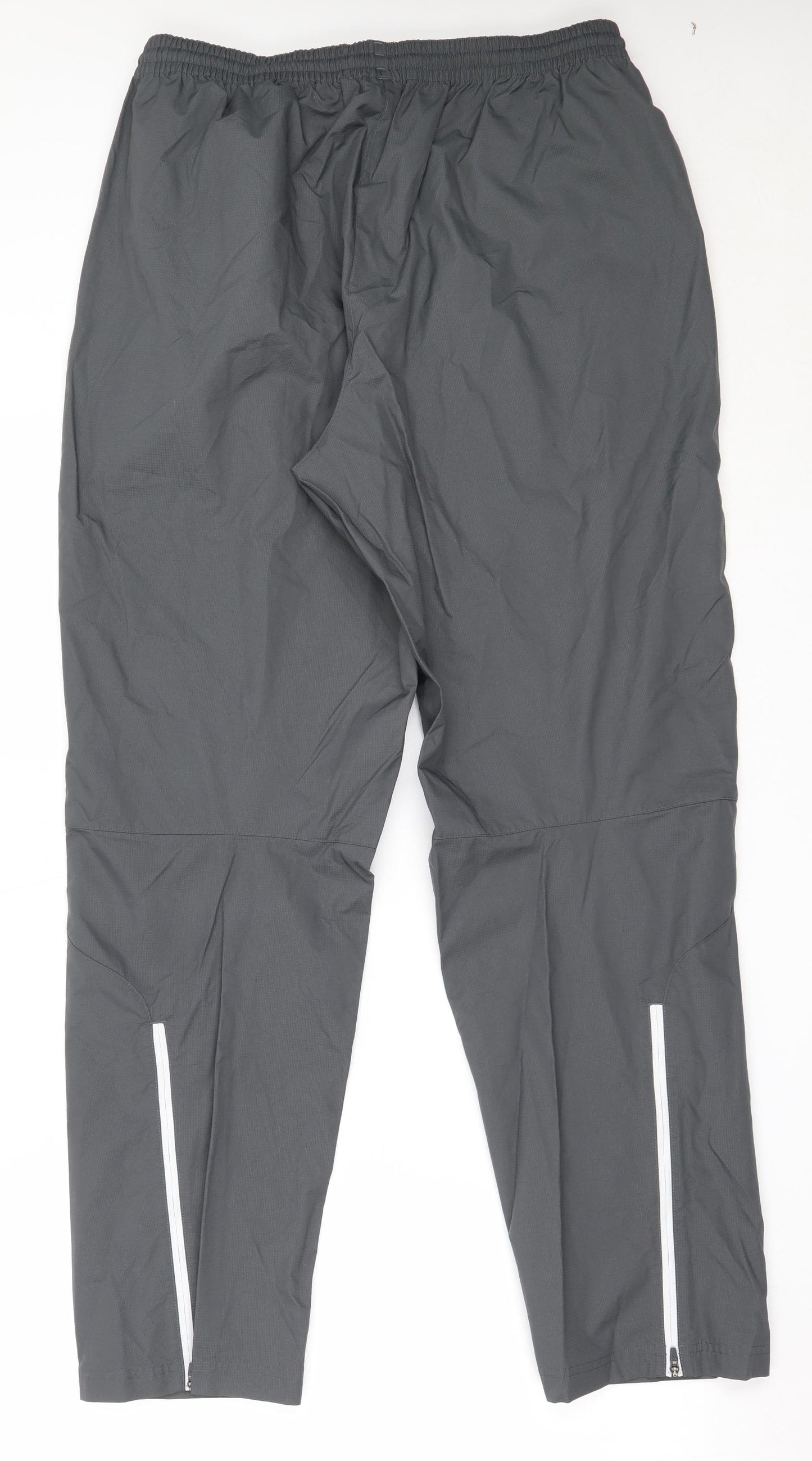 PUMA Mens Grey  Nylon Sweatpants Trousers Size L L31 in Regular  - arsenal