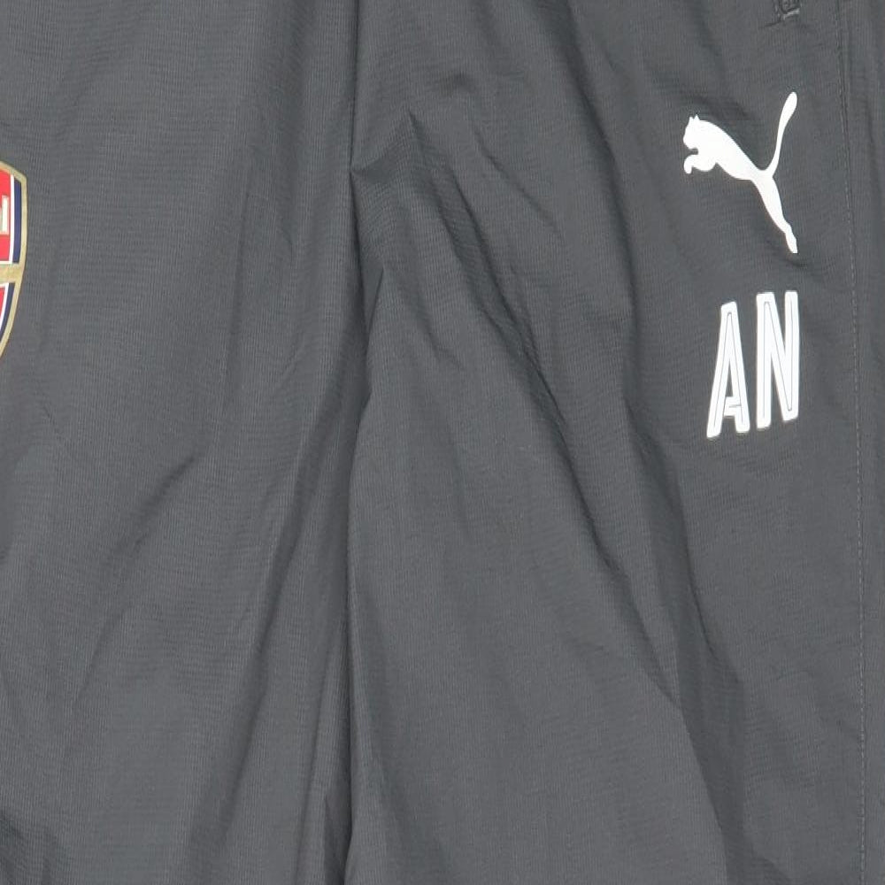 PUMA Mens Grey  Nylon Sweatpants Trousers Size L L31 in Regular  - arsenal