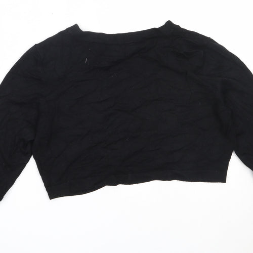Coast Womens Black Round Neck  Viscose Cardigan Jumper Size M