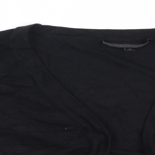 Coast Womens Black Round Neck  Viscose Cardigan Jumper Size M