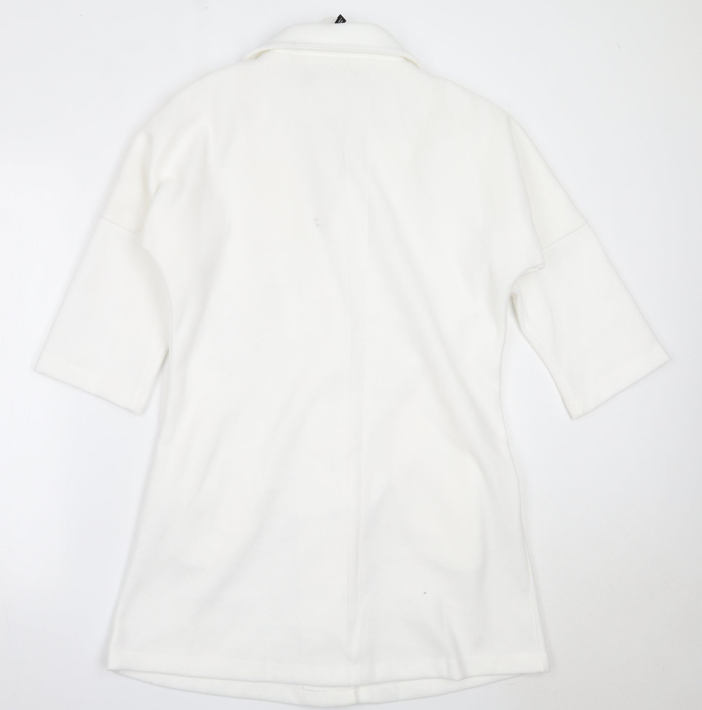 Nowrain Womens White   Overcoat Coat Size M