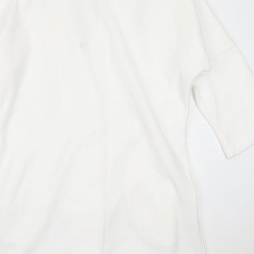 Nowrain Womens White   Overcoat Coat Size M