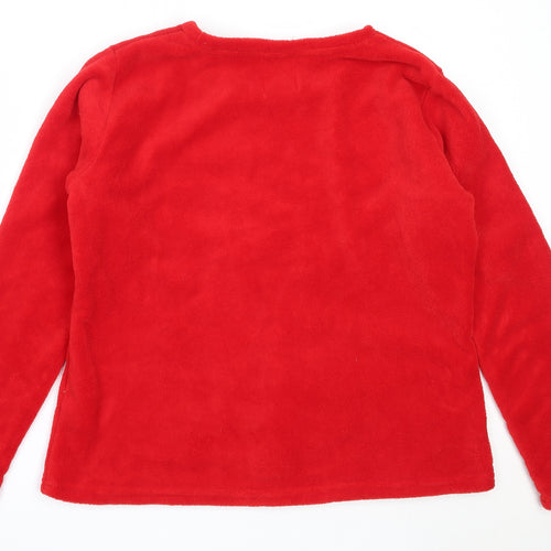 Matalan Womens Red Solid Polyester Top Pyjama Top Size L
