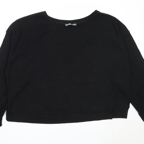 New Look Womens Black Round Neck  Polyester Pullover Jumper Size L