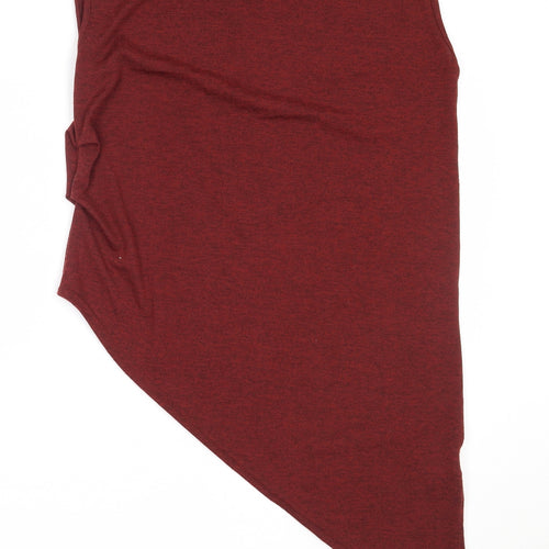 QED London Womens Red  Polyester Basic T-Shirt Size 12 Round Neck