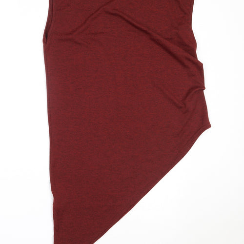 QED London Womens Red  Polyester Basic T-Shirt Size 12 Round Neck