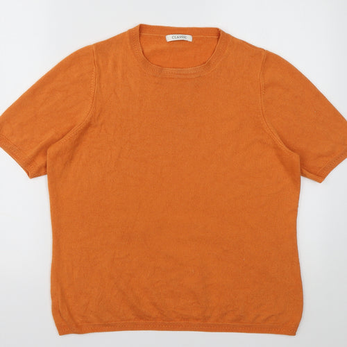 Marks and Spencer Womens Orange  Acrylic Pullover Sweatshirt Size 16  Pullover