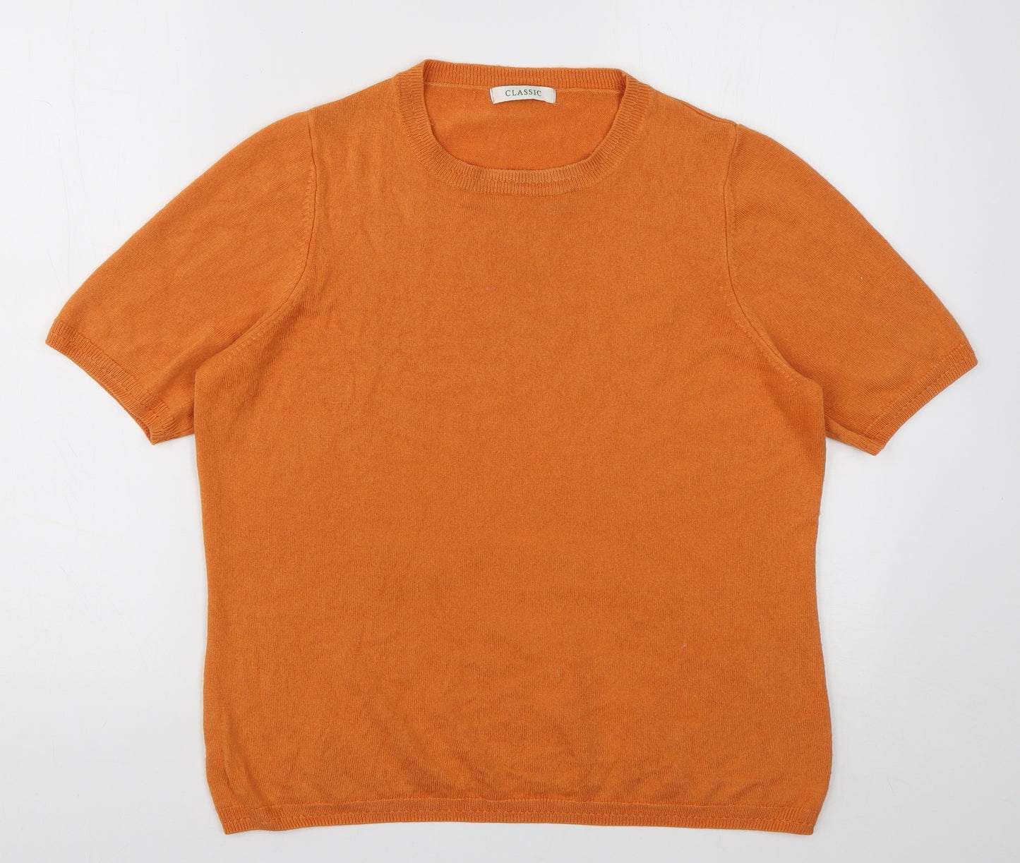 Marks and Spencer Womens Orange  Acrylic Pullover Sweatshirt Size 16  Pullover
