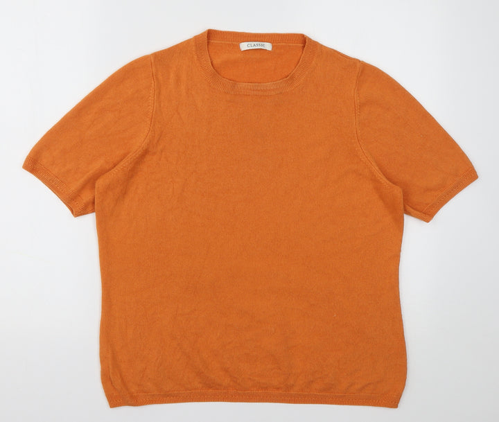 Marks and Spencer Womens Orange  Acrylic Pullover Sweatshirt Size 16  Pullover