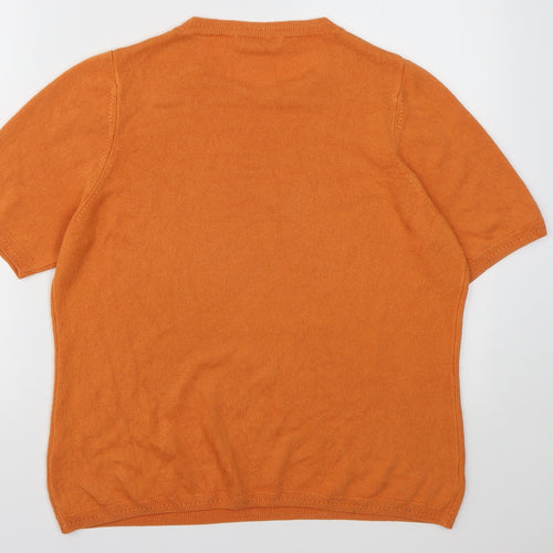 Marks and Spencer Womens Orange  Acrylic Pullover Sweatshirt Size 16  Pullover