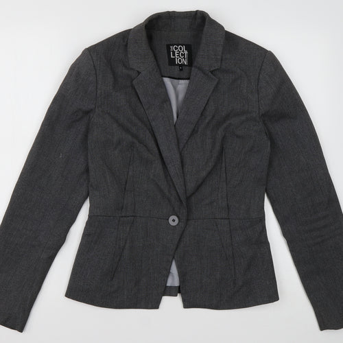 Debenhams Womens Grey   Jacket Blazer Size 10  Button