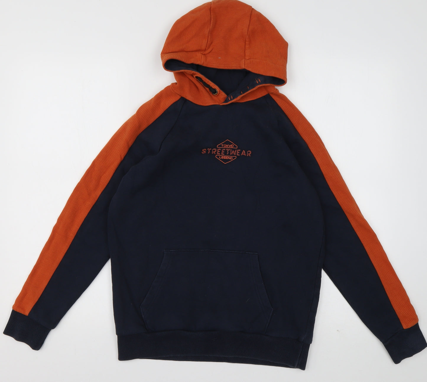 F&F Boys Blue  Cotton Pullover Hoodie Size 12-13 Years  Pullover