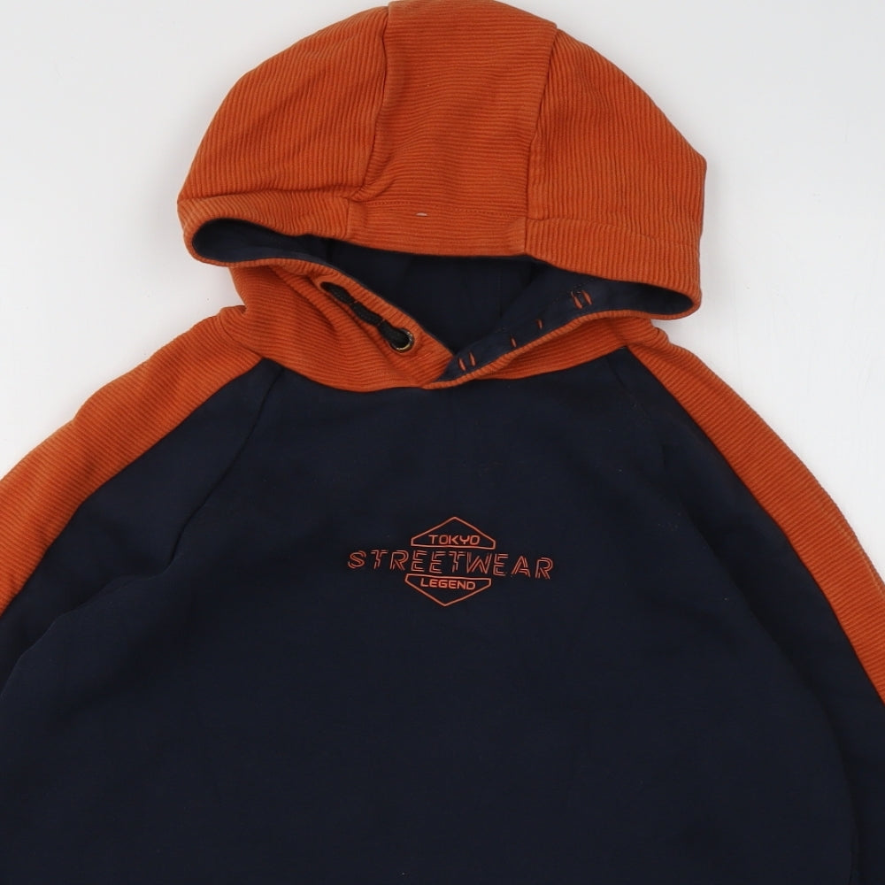 F&F Boys Blue  Cotton Pullover Hoodie Size 12-13 Years  Pullover
