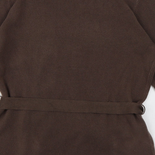 George Womens Brown Geometric Acrylic Pullover Sweatshirt Size 12  Pullover