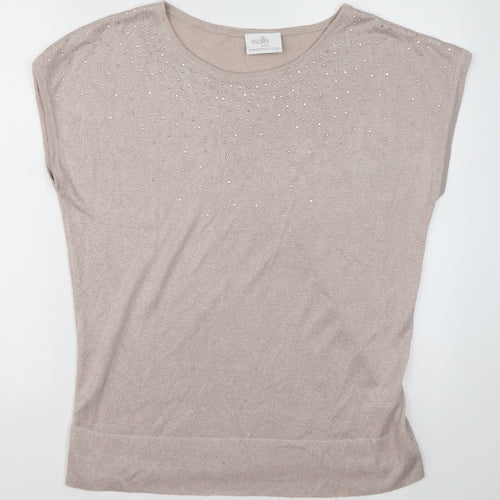 Wallis Womens Pink  Viscose Pullover Sweatshirt Size M  Pullover