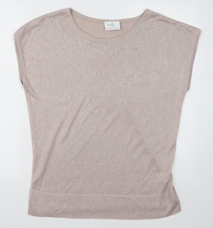 Wallis Womens Pink  Viscose Pullover Sweatshirt Size M  Pullover