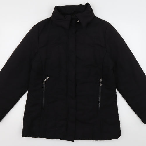 ys collection Womens Black   Overcoat Coat Size 14  Zip