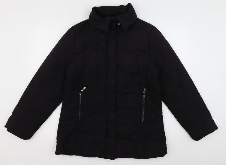 ys collection Womens Black   Overcoat Coat Size 14  Zip