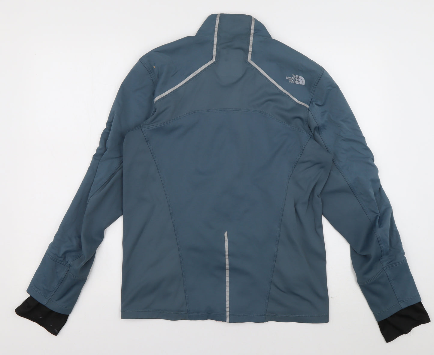 The North Face Mens Blue  Polyester Basic Casual Size M High Neck Zip