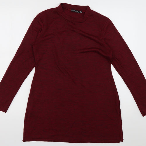 Boohoo Womens Red  Polyester Pullover Sweatshirt Size 14  Pullover
