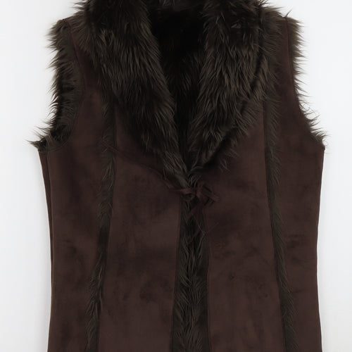 Primark Womens Brown   Jacket  Size 10  Tie