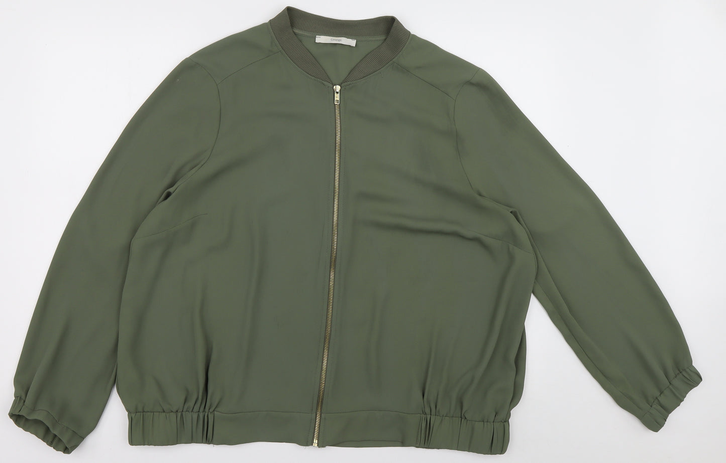 George Womens Green V-Neck  Polyester Cape Jumper Size 20