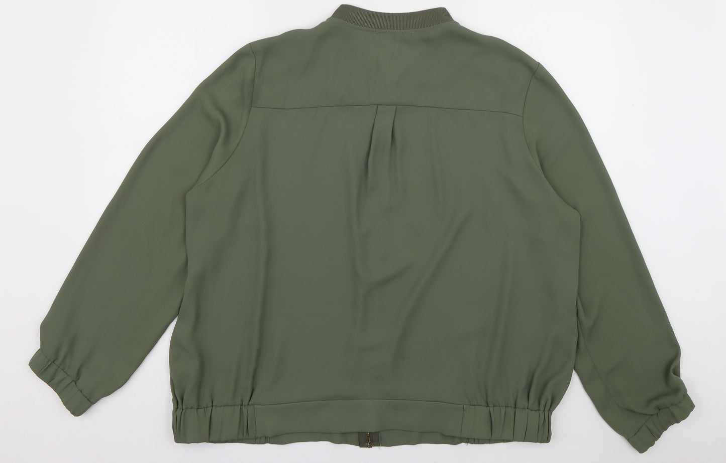 George Womens Green V-Neck  Polyester Cape Jumper Size 20