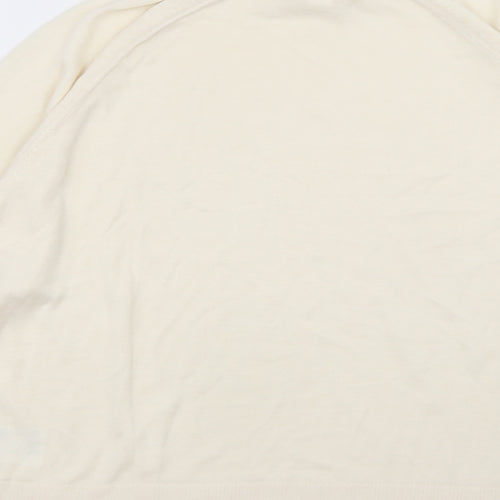 H&M Womens White  Acrylic Pullover Sweatshirt Size L  Pullover