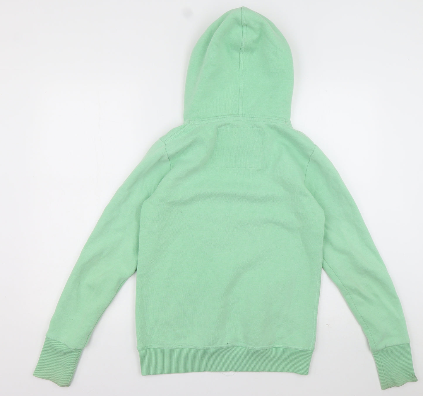 Superdry Womens Green  Cotton Pullover Hoodie Size 10  Pullover