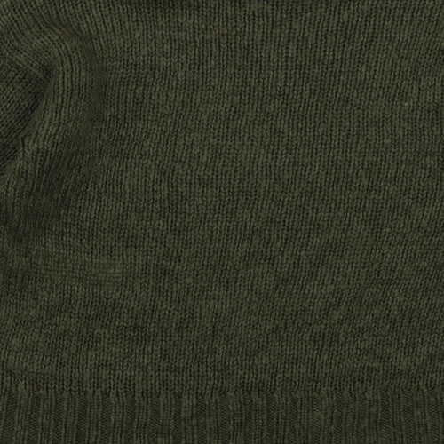 New Look Girls Green Crew Neck  Acrylic Pullover Jumper Size 9 Years  Pullover