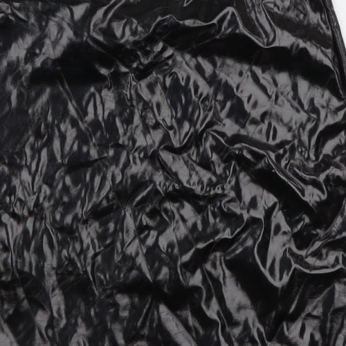 PRETTYLITTLETHING Womens Black  Polyester A-Line Skirt Size 10