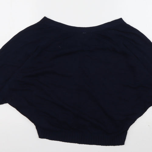 Marks and Spencer Womens Blue V-Neck  Lyocell Cardigan Jumper Size L