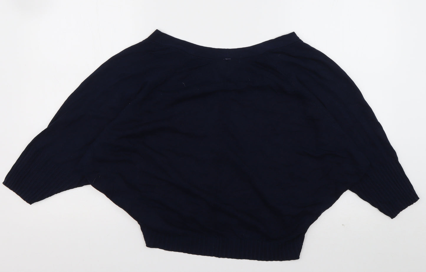 Marks and Spencer Womens Blue V-Neck  Lyocell Cardigan Jumper Size L