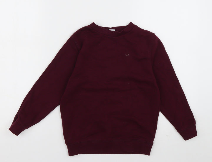 sainsburys Boys Red Crew Neck  Cotton Pullover Jumper Size 4 Years  Pullover