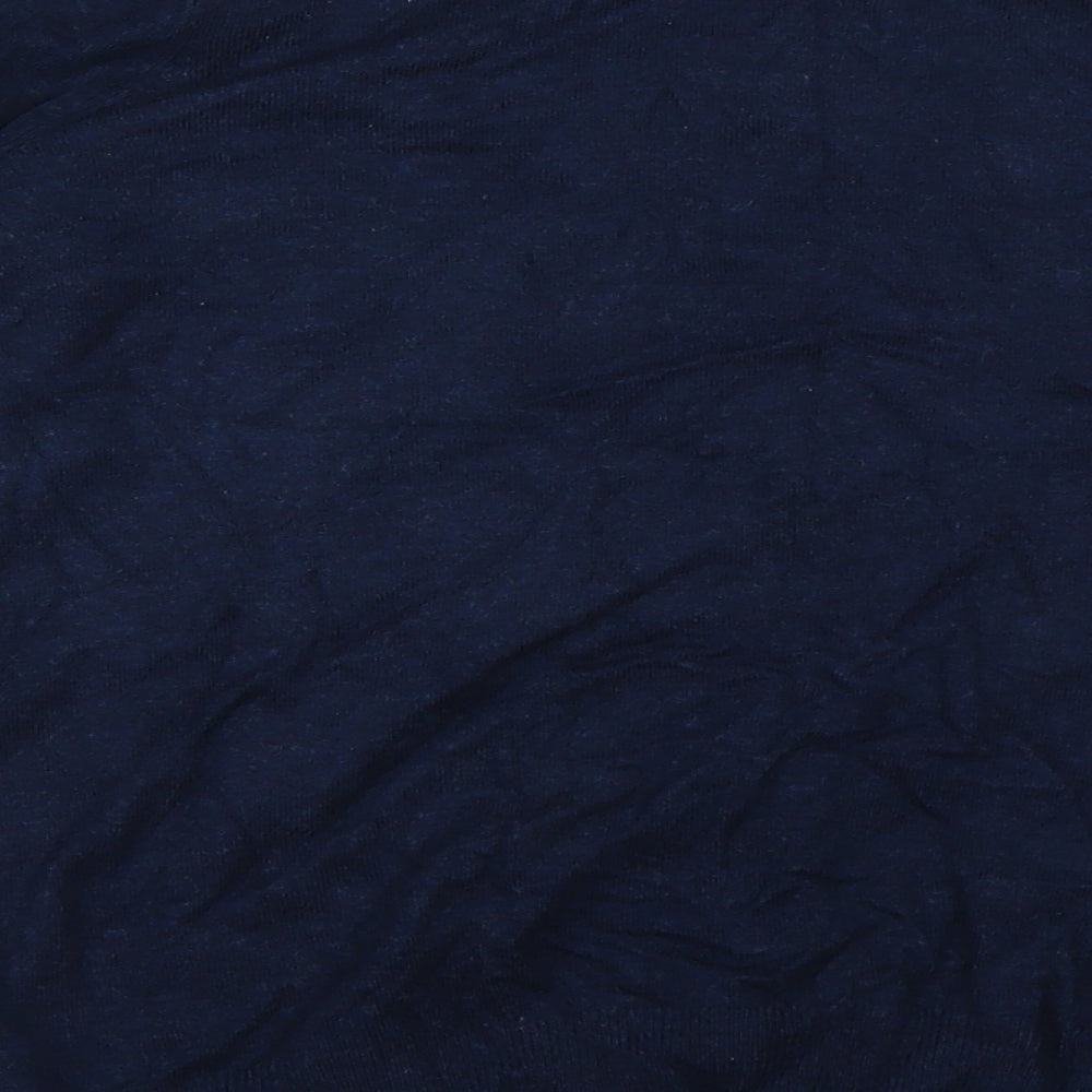 Marks and Spencer Womens Blue Crew Neck  Viscose Cardigan Jumper Size 16