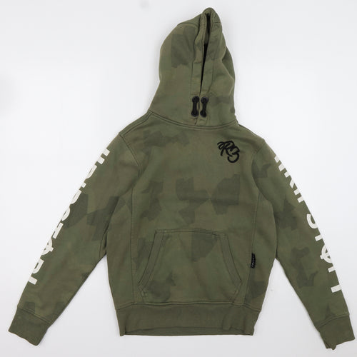 ripstop Boys Green Camouflage Cotton Pullover Hoodie Size 12 Years  Pullover