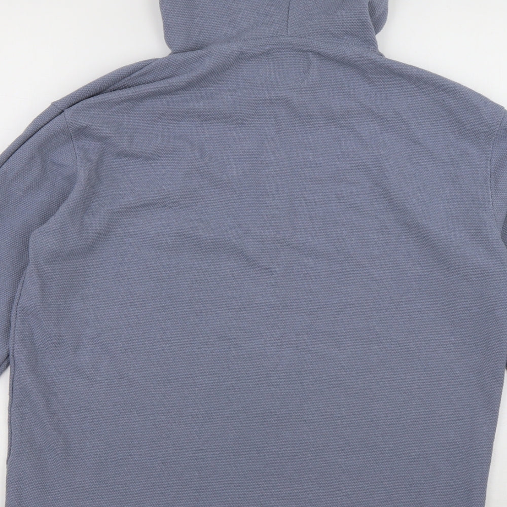 Boohoo Mens Blue  Cotton Pullover Hoodie Size L