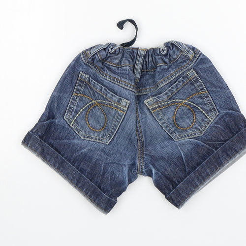 NEXT Girls Blue  Cotton Boyfriend Shorts Size 6 Years  Regular