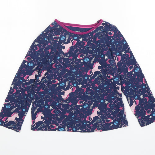 Nutmeg Girls Multicoloured Geometric Cotton Top Pyjama Top Size 5-6 Years