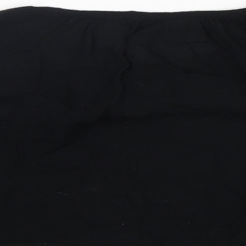 Miss E-vie Girls Black  Viscose Basic Blouse Size 7 Years V-Neck