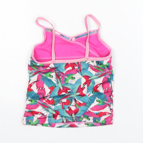 TU Girls Multicoloured Animal Print Polyester Basic Tank Size 5 Years V-Neck  - Beach Wear