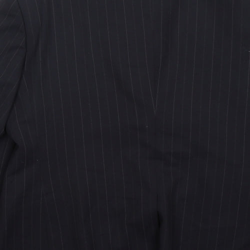 Remus  Mens Blue Striped Wool Jacket Suit Jacket