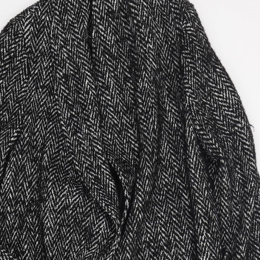 New Look Womens Multicoloured Herringbone  Overcoat Coat Size 14