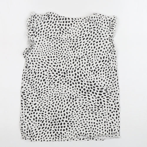 TU Girls Multicoloured Animal Print Cotton Basic T-Shirt Size 10 Years Round Neck