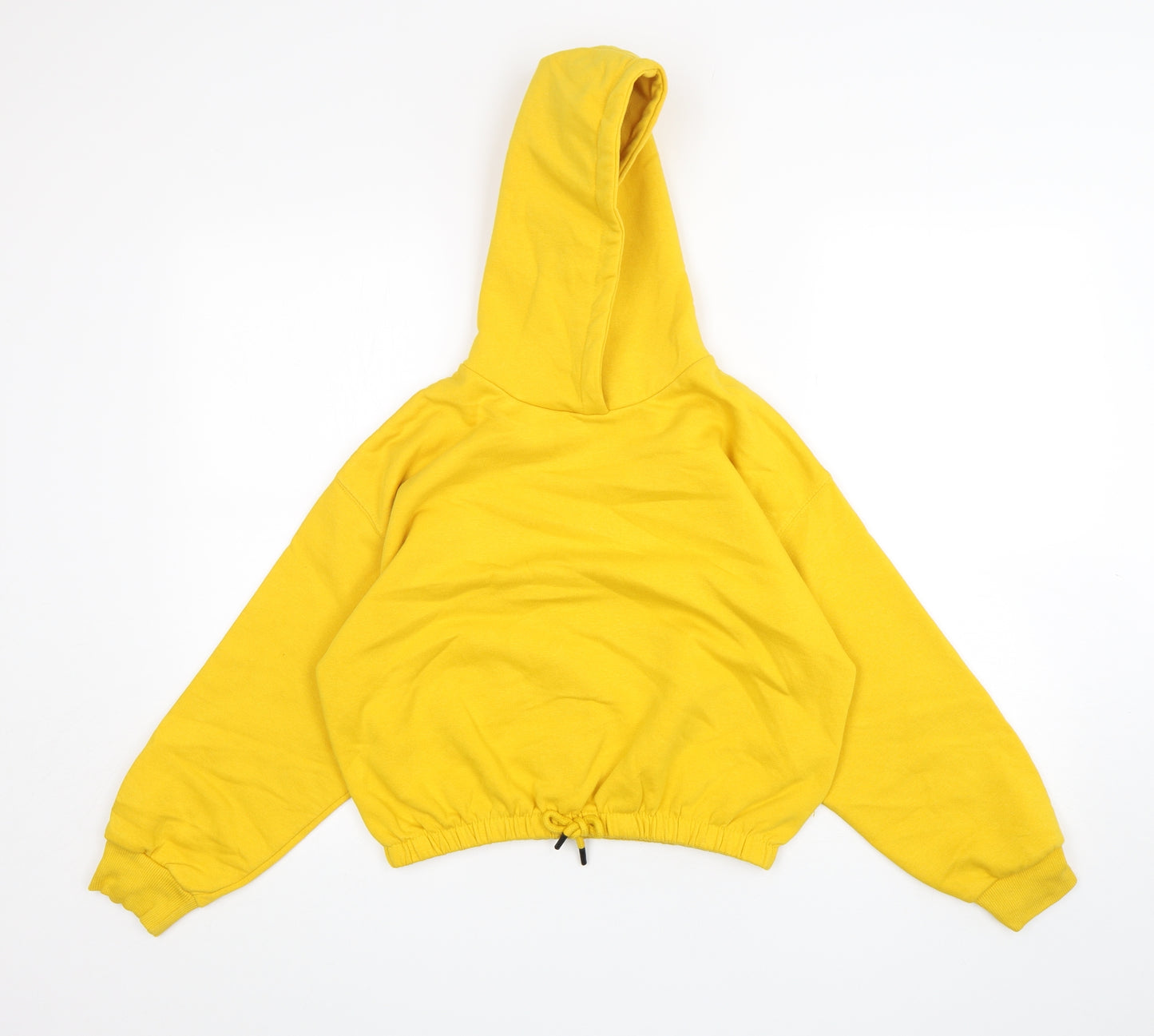 Zara Girls Yellow  Cotton Pullover Hoodie Size 11-12 Years