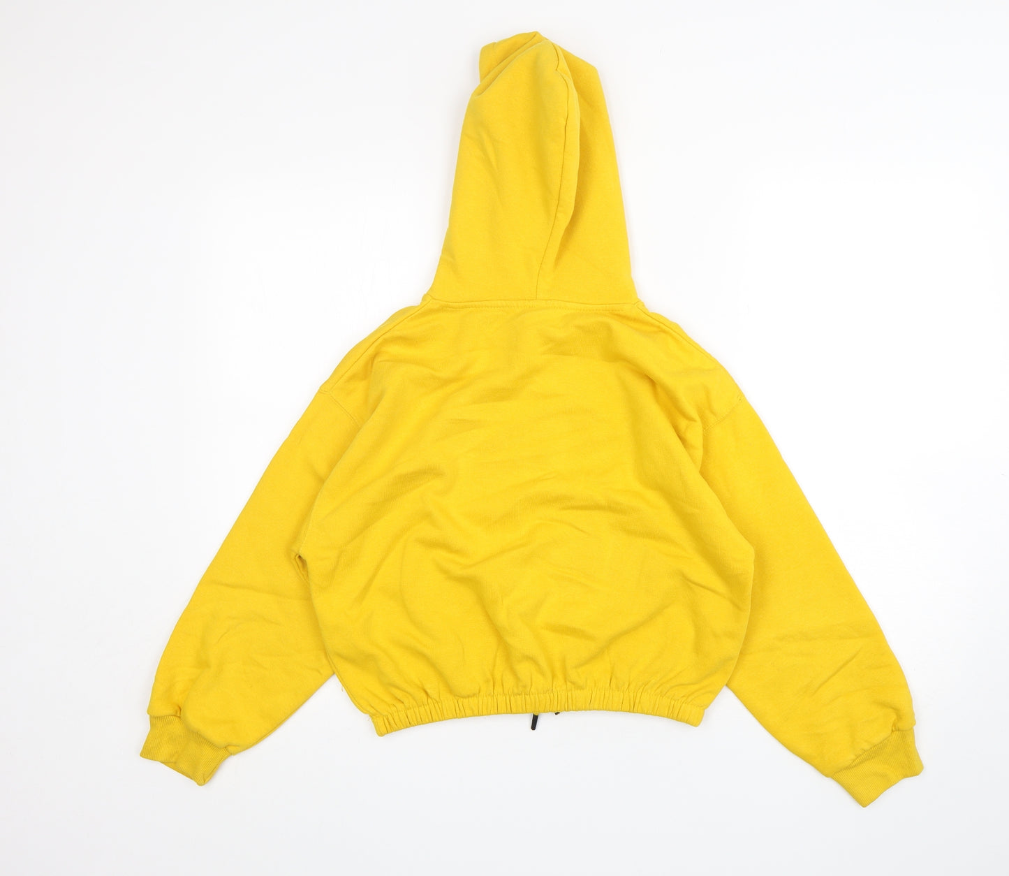 Zara Girls Yellow  Cotton Pullover Hoodie Size 11-12 Years